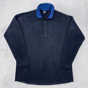 Vintage Patagonia Capilene 1/4 Zip Pullover Mens XL Black Fleece Outdoor